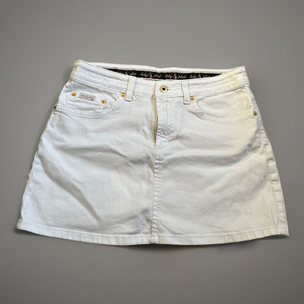 Baby Phat Y2K Mini Skirt White Sz 5